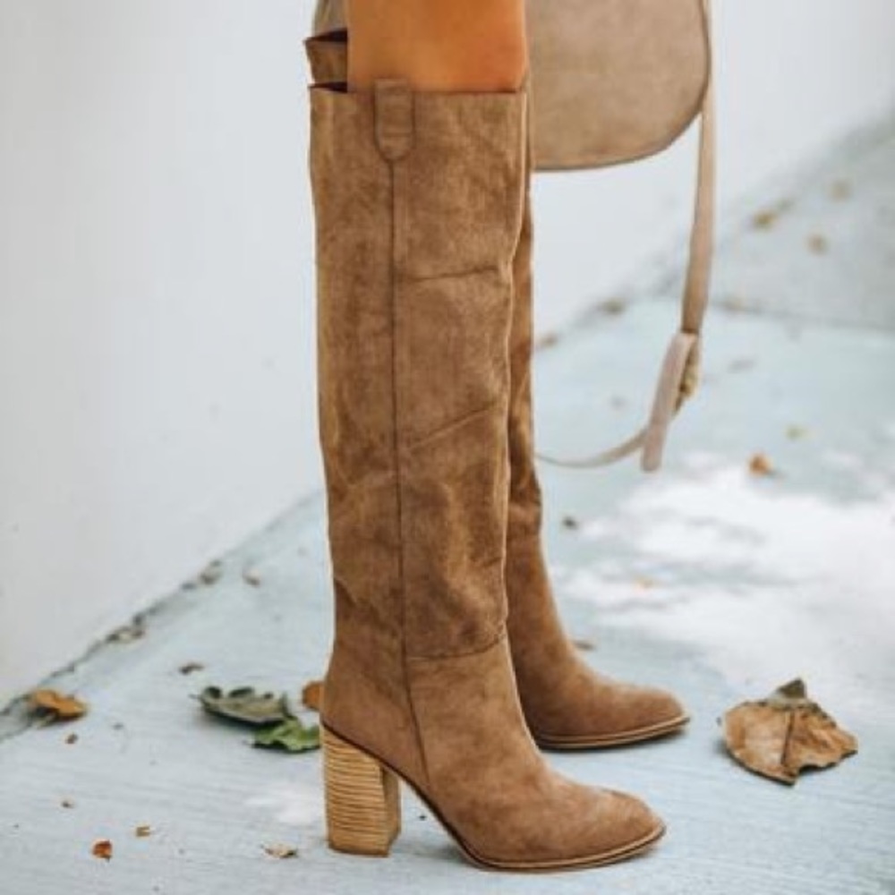 Vici Saint slouch tan boot